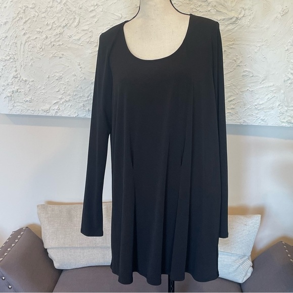 Show Me Your Mumu Sloane Mini Dress Long Sleeve Black Sz Large - Picture 2 of 8